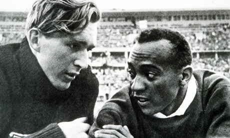 Luz Long and Jesse Owens at the 1936 Olympic Games